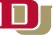 a red and gold logo for the University of Denver